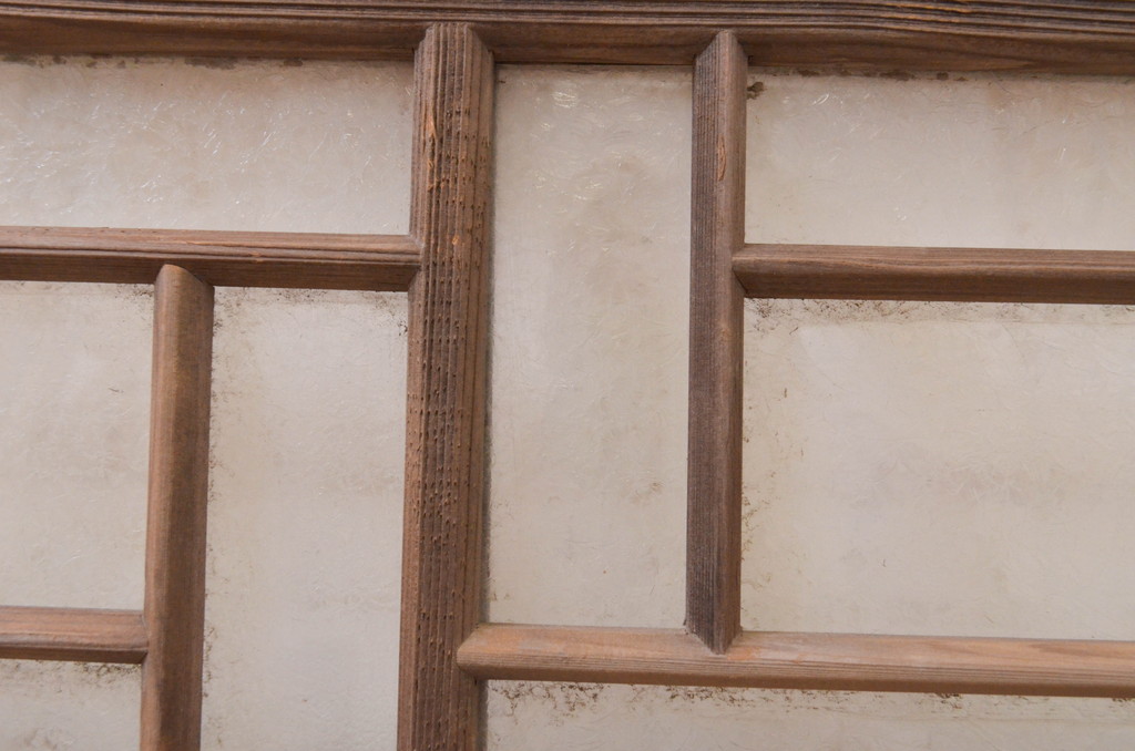 アンティーク建具　大正ロマン　和モダンな空間を演出するガラス欄間1枚(明り取り、明かり取り)(R-071519)