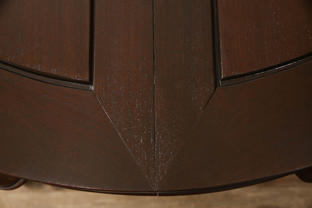 ビンテージ家具　中国　珍品　希少!　花梨(カリン)材　脚のデザインが個性的なラウンドテーブル(ダイニングテーブル、4人掛け、ヴィンテージ)(R-059719)