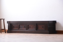 中古　美品　松本民芸家具　シンプルで使いやすいK-3型食器棚(戸棚、収納棚、飾り棚、キャビネット)(定価約74万円)(R-073706)
