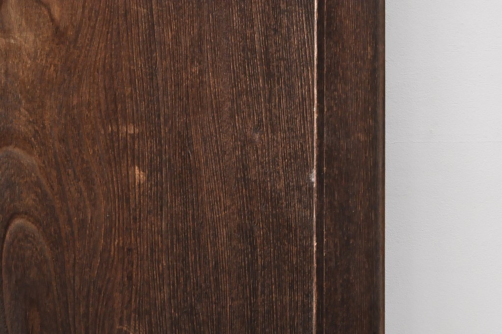アンティーク建具　和製アンティーク　大正期　総ケヤキ材　味わい深い風合いが魅力的な門扉1対(蔵戸、玄関戸)(R-054515)