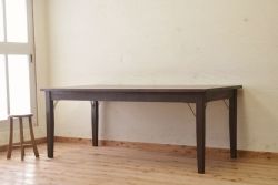 アンティーク家具　1950〜60年代　ナラ材の大きな作業台(ダイニングテーブ)1