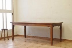 アンティーク家具　1950〜60年代　ナラ材の大きな作業台(ダイニングテーブ)2