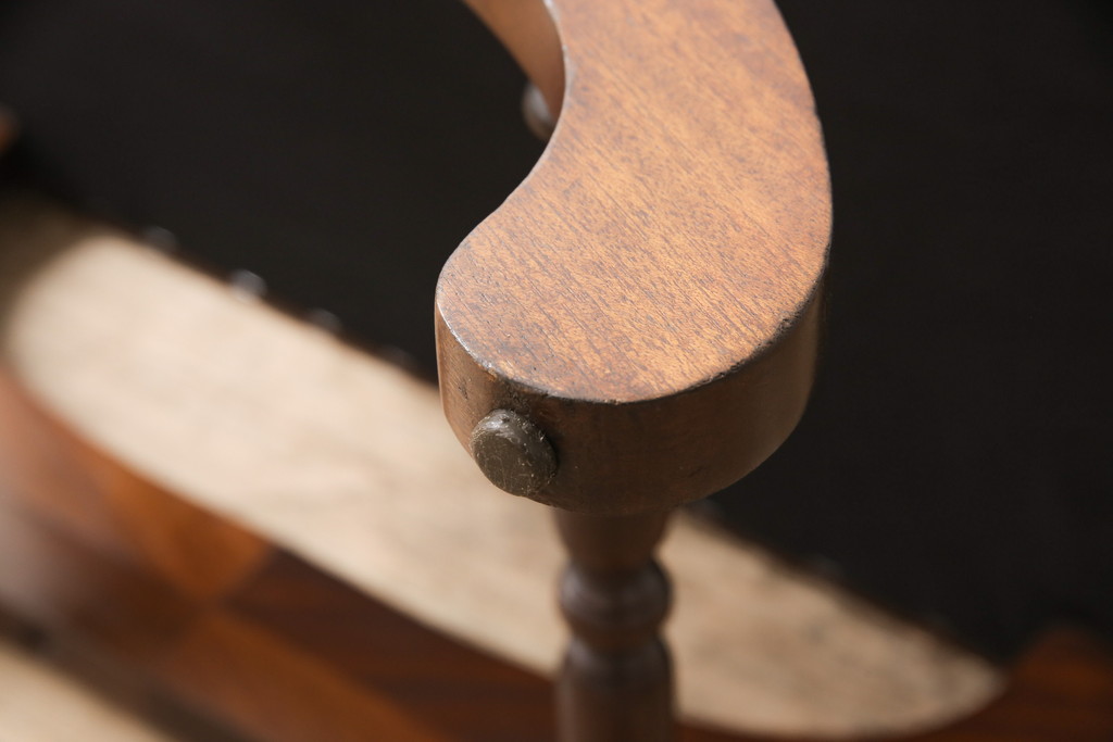 イギリスビンテージ　マホガニー材製　優雅なくつろぎのひとときにおすすめなオットマン(椅子、チェア、フットスツール、ヴィンテージ)(R-049475)