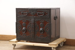 アンティーク家具　収納箪笥サイドボード(テレビ台、水屋箪笥)(R-036610)
