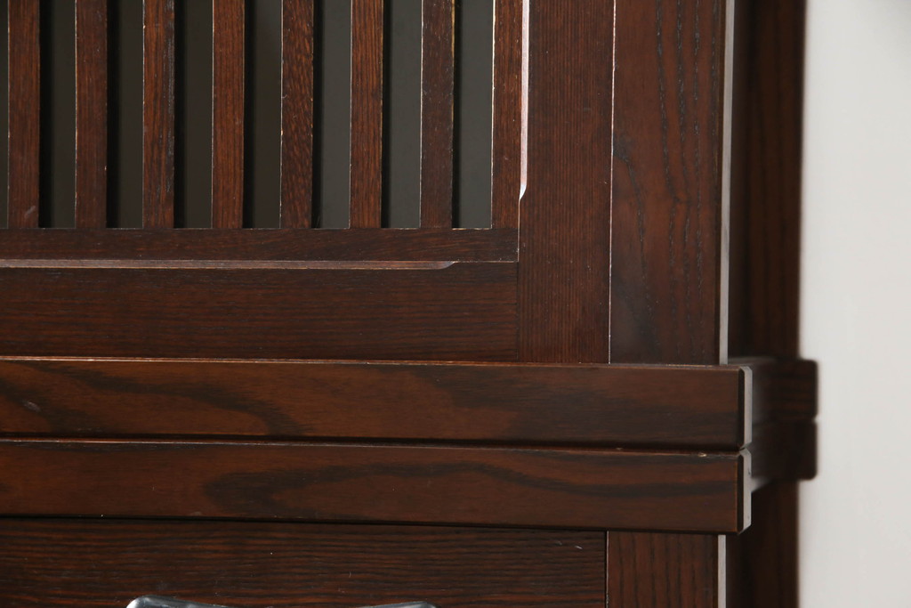 中古　美品　上質な和の空間を演出する水屋箪笥サイドボード(サイドキャビネット、収納棚、戸棚、下駄箱)(R-071602)