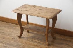 和製ビンテージ　日進木工(nissin)　ナラ材　シンプルなデザインが取り入れやすいエクステンションテーブル、(ダイニングテーブル、拡張テーブル、2人掛け、4人掛け、食卓、ヴィンテージ)(R-072758)
