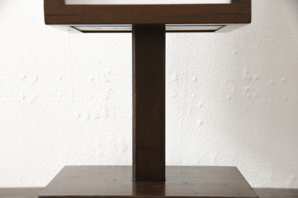 ヴィンテージ照明　木製　和モダンな空間を演出するあんどんデザインのテーブルスタンド(デスクスタンド、スタンドライト、行灯、行燈、照明、ビンテージ)(R-059788)
