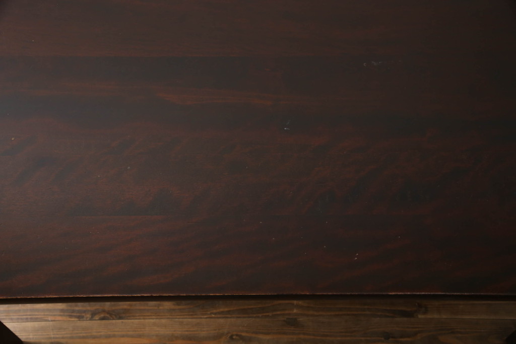 和製ビンテージ　九州民芸家具　絶版品!!　シンプルなデザインがお部屋に取り入れやすい上質なダイニングテーブル(食卓、作業台、机、2人掛け、4人掛け、ヴィンテージ)(R-073171)