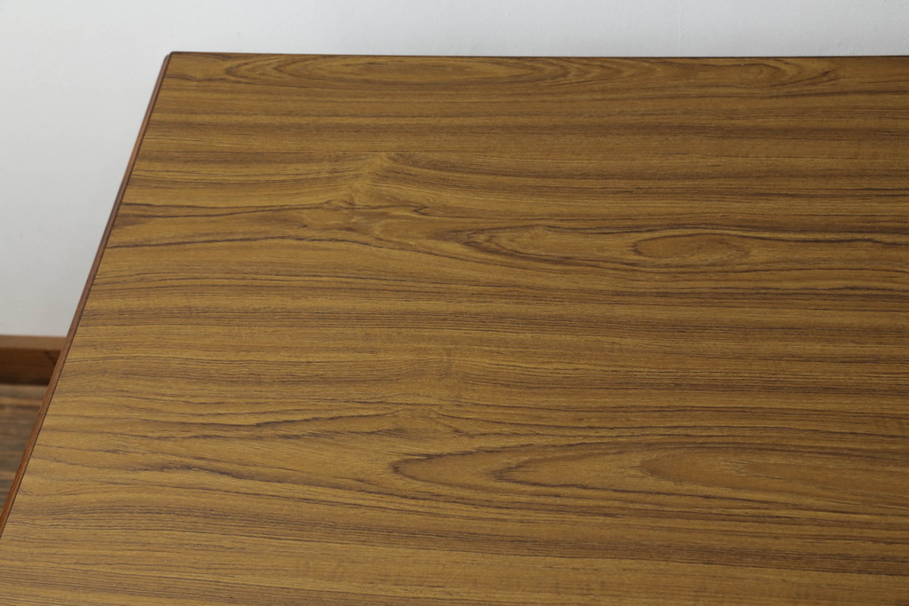 和製ビンテージ　美品!!　デコラ天板　WINDS太平　クラシカルな4人掛けダイニングテーブル(四人掛け、二人掛け、2人掛け、食卓、ヴィンテージ)(R-069562)