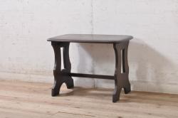 ペイント家具　天童木工　シャビーシックなカラーがお洒落なラウンドテーブル(サイドテーブル、センターテーブル)