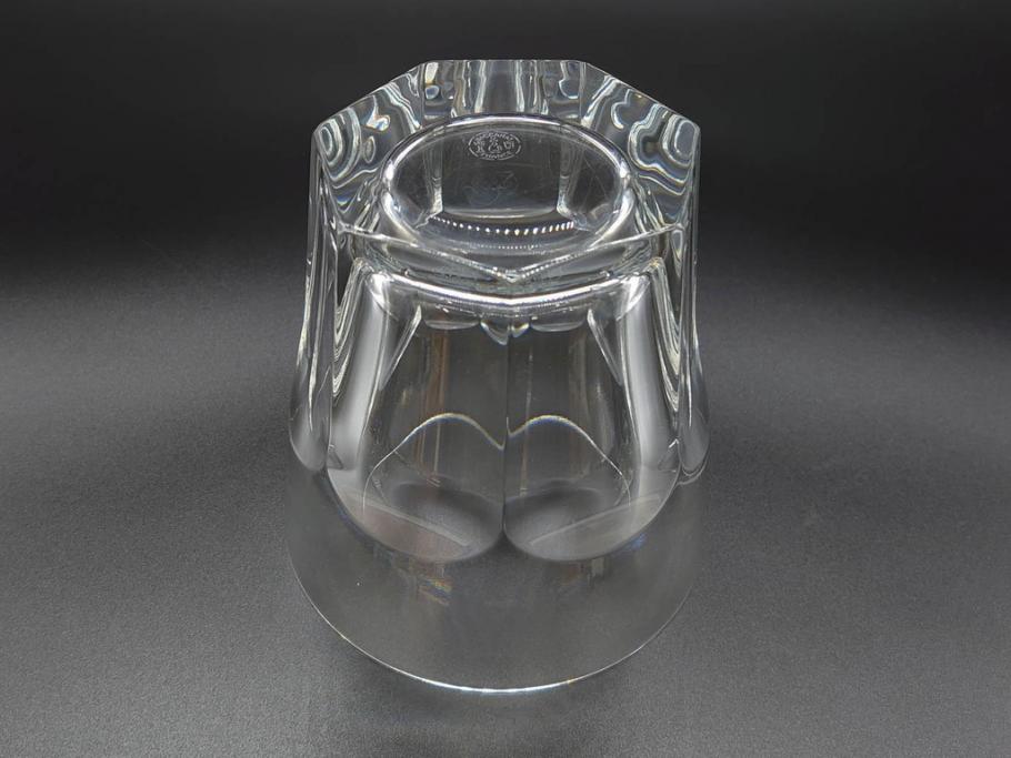 フランス　Baccarat　バカラ　アルクール　重厚なフォルムながらもエレガントな雰囲気漂うタンブラー2客セット(グラス、フルレッドクリスタルガラス)(R-073816)
