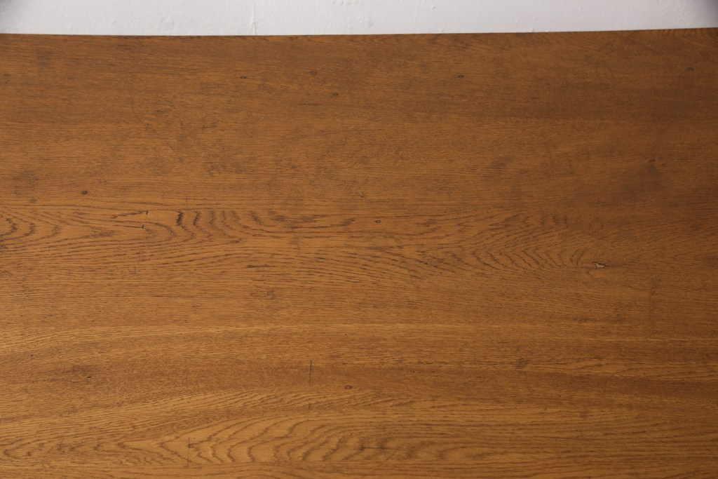 和製アンティーク　極上品　ナラ材　木の持つ味わいを存分に感じられるダイニングテーブル(作業台)(R-053128)