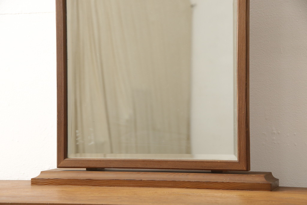 中古　屋久杉　漆塗り　品のある佇まいが美しい鏡台(ミラー、姿見)(R-059907)
