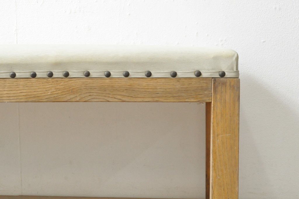 和製アンティーク　シンプルなデザインのベンチ(長椅子、イス)(R-055204)