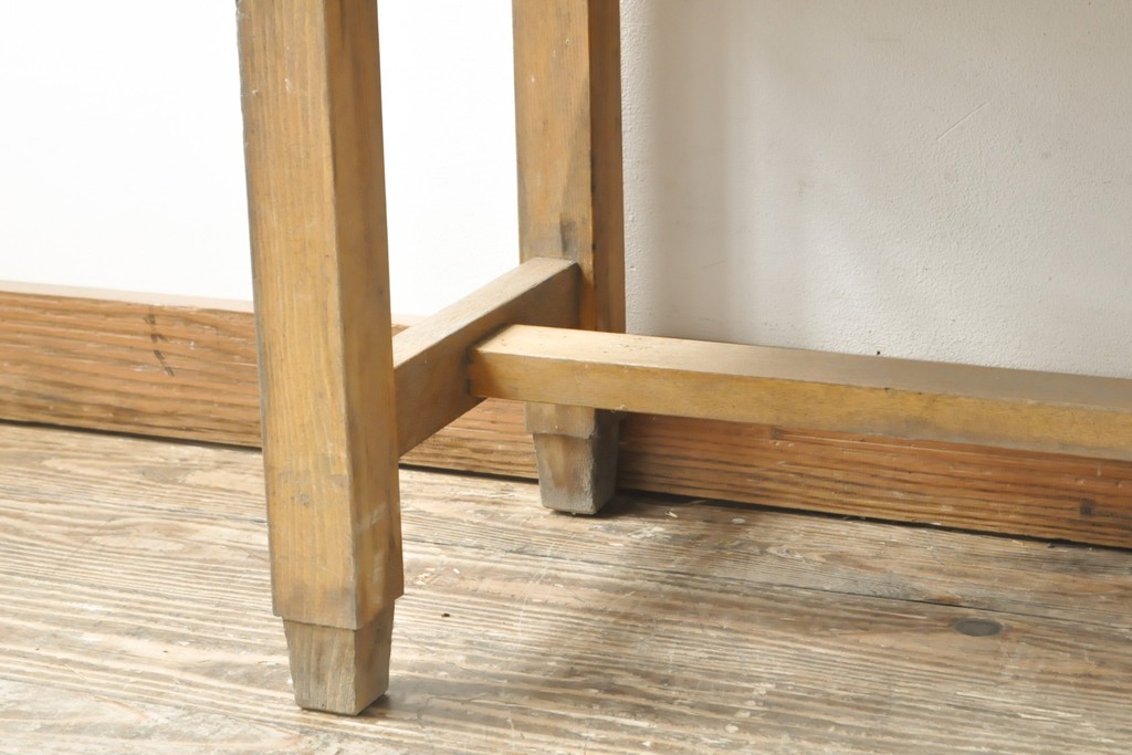 和製アンティーク　シンプルなデザインのベンチ(長椅子、イス)(R-055204)