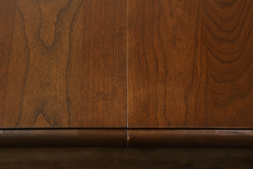 中古　ETHAN ALLEN(イーセンアーレン)　エレガントな猫脚のチェリー材製エクステンションテーブル(ダイニングテーブル、ヴィンテージ)(R-056943)