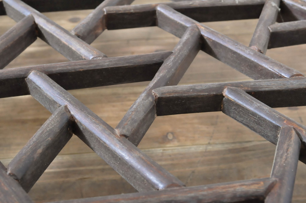 中国アンティーク　鉄刀木(タガヤサン)　透かしの凝ったデザインが魅力的なローテーブル(センターテーブル、リビングテーブル、座卓)(R-064863)