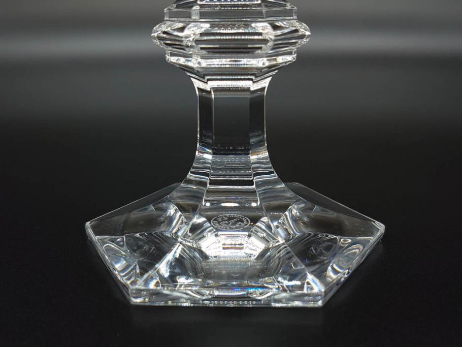 フランス　Baccarat　バカラ　アルクール　どの角度から見ても精巧かつ美しいシャンパンクープグラス3客セット(フルレッドクリスタルガラス)(R-073825)
