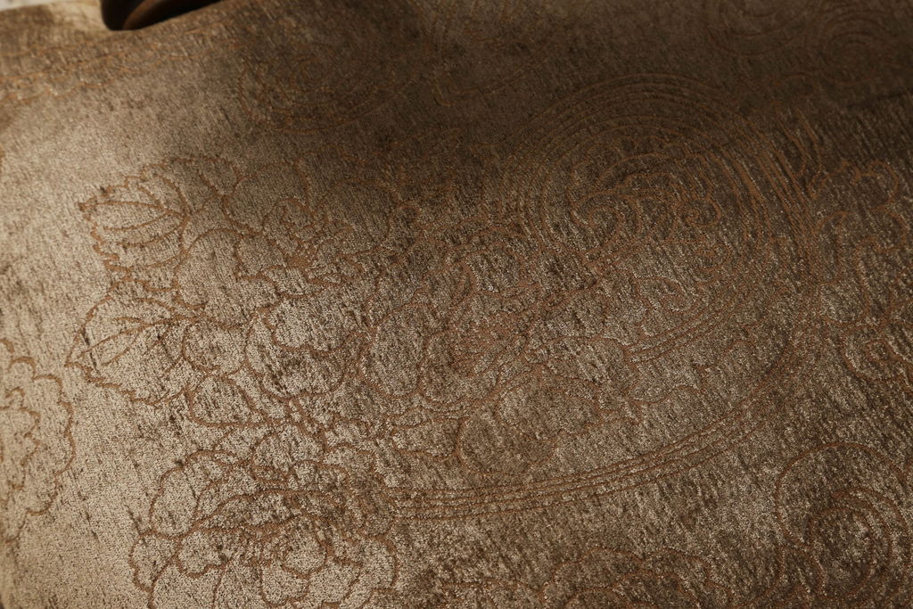 フランスアンティーク　マホガニー材　脚やアームなど凝ったデザインが魅力的な1人掛けソファ(一人掛けソファ、アームチェア、ラウンジチェア)(R-054524)
