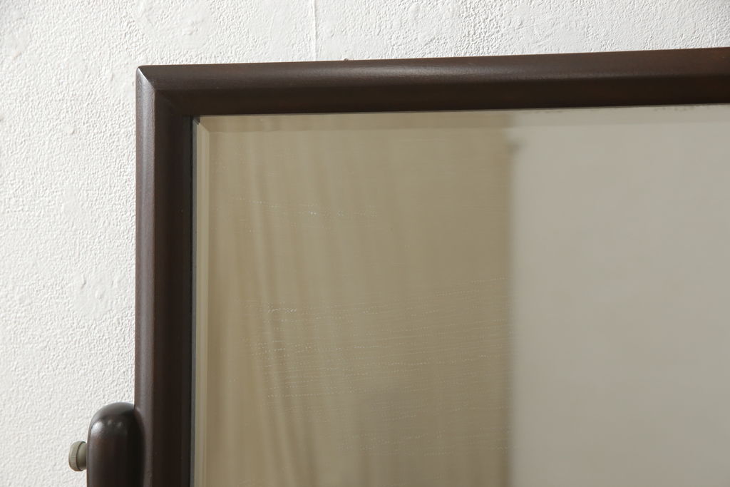 中古　美品　伝統民芸　松本民芸家具　角型一面鏡　上品な佇まいが魅力のドレッサー(鏡台、ミラー)(定価約38万円)(R-060048)