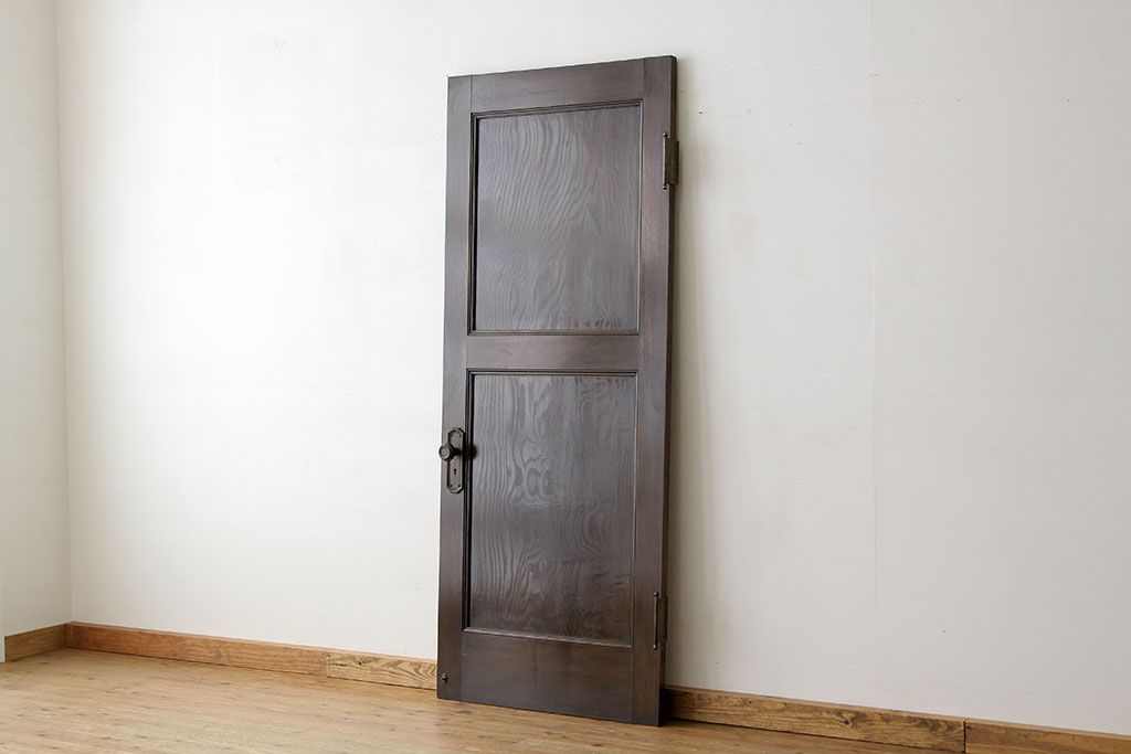 アンティーク 総無垢材の作りの良い重厚なドア1枚 扉 建具 ラフジュ工房
