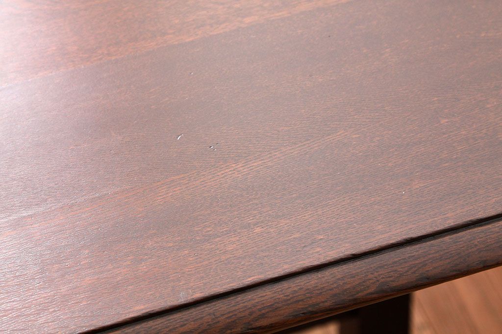 アンティーク家具　アンティーク　日本製　重厚なナラ無垢材バタフライテーブル