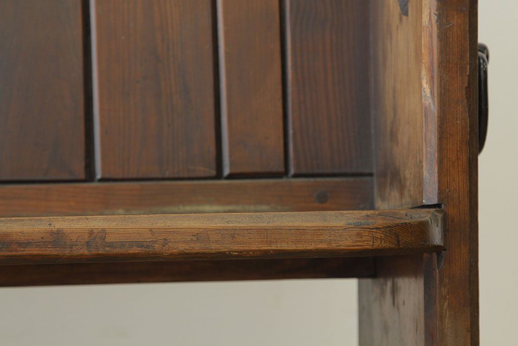 アンティーク家具　イギリスアンティーク　パイン材チャーチベンチ教会長椅子