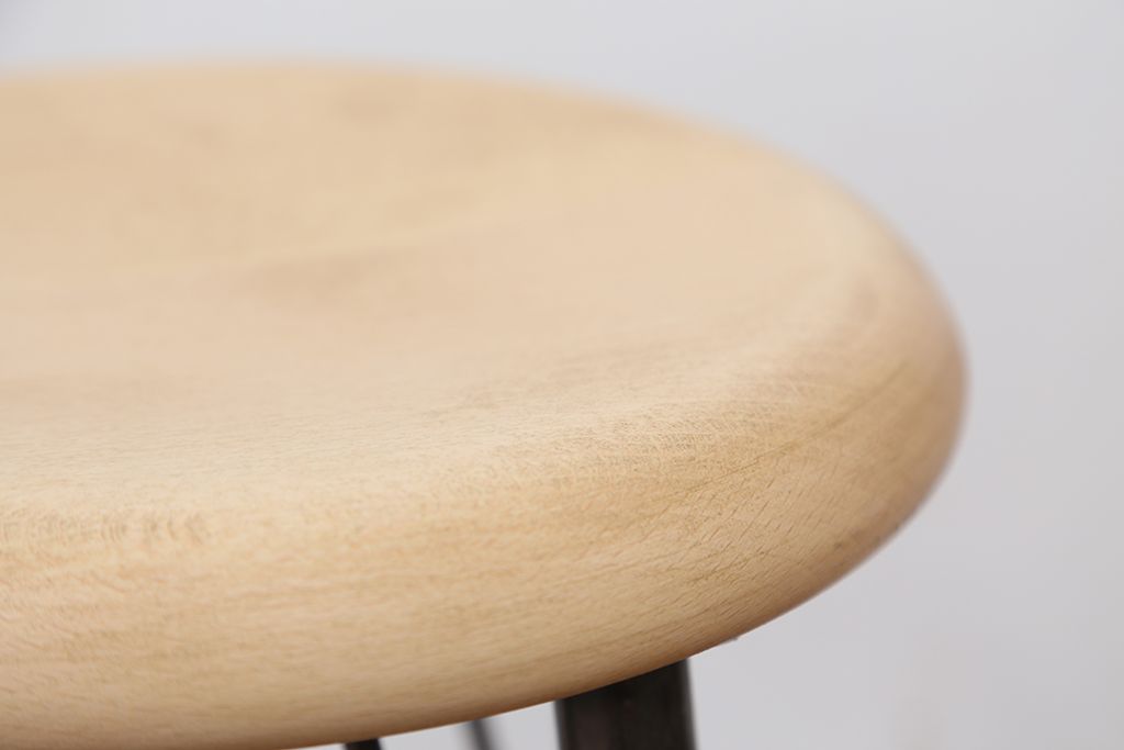 アンティーク家具　オリジナル　アイアンハイスツール 1脚(丸椅子)インダストリアアル工業系(4)