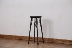 アンティーク家具　オリジナル　アイアンハイスツール 1脚(丸椅子)インダストリアアル工業系(13)