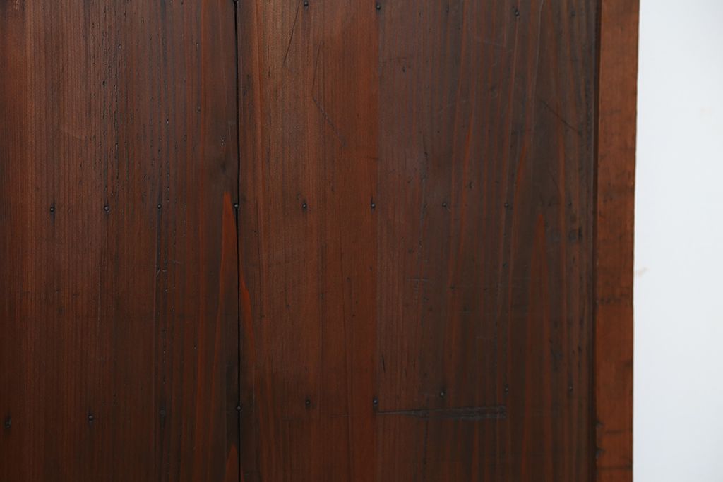 ★大正ロマン　古い木の使い込まれた舞良戸2枚セット(建具/引き戸)