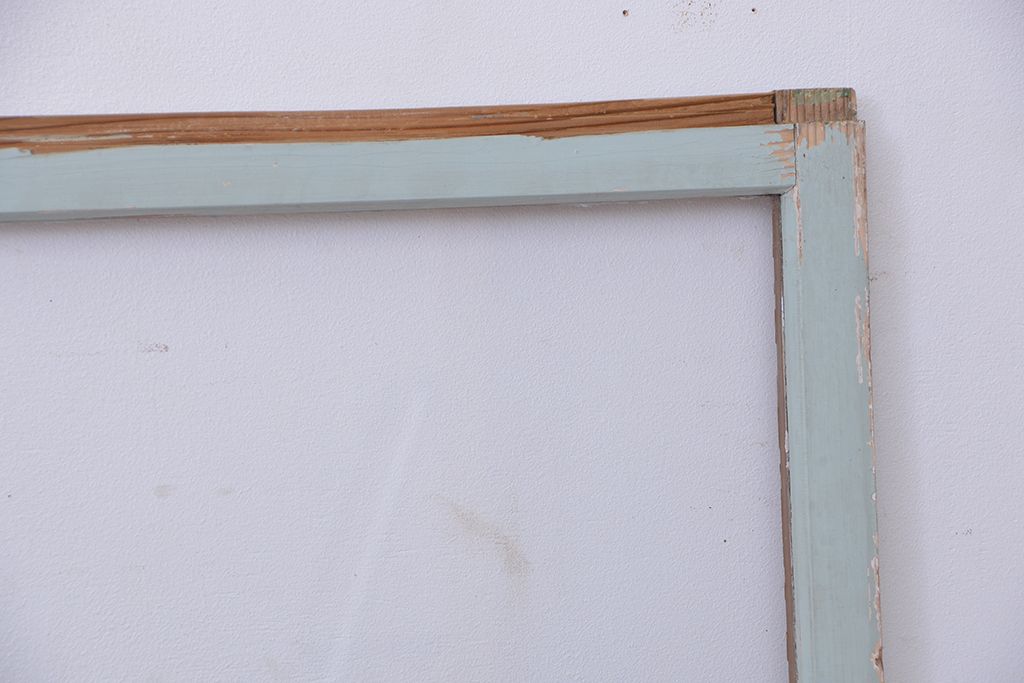 アンティーク ペンキの剥げたシンプルなガラス戸 2枚セット(2)(窓・引き戸)