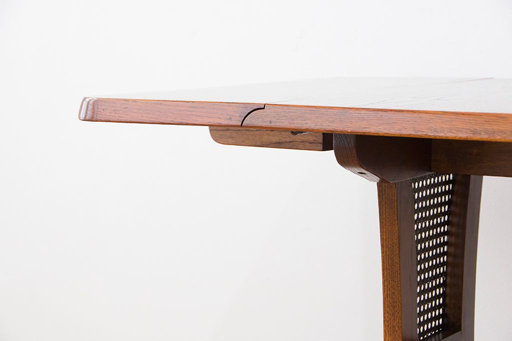 中古　1970年頃　ナラ材のバタフライテーブル(ダイニングテーブル)