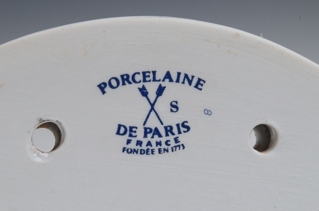 アンティーク雑貨　フランスアンティーク　古い磁器製ペーパーホルダー(2)