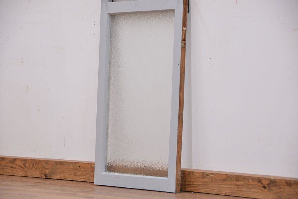 アンティークペイント ダイヤガラス!日本製古い洋館の上げ下げ窓1セット(1)