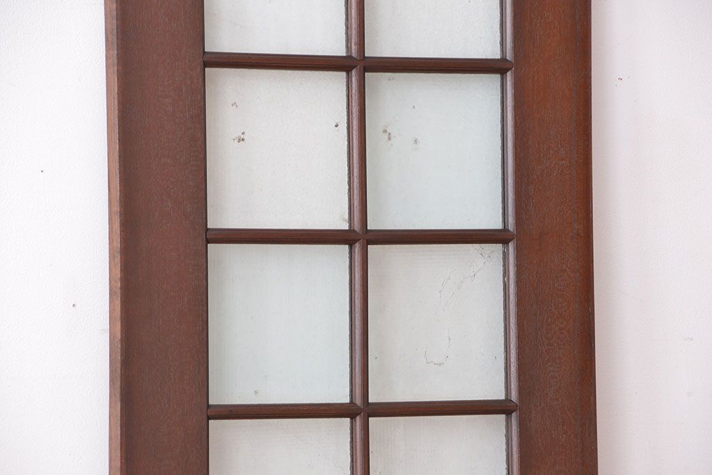 日本製　アンティーク　大正〜昭和初期　古い洋館のチーク材フィックス戸(3)(はめ殺し戸)
