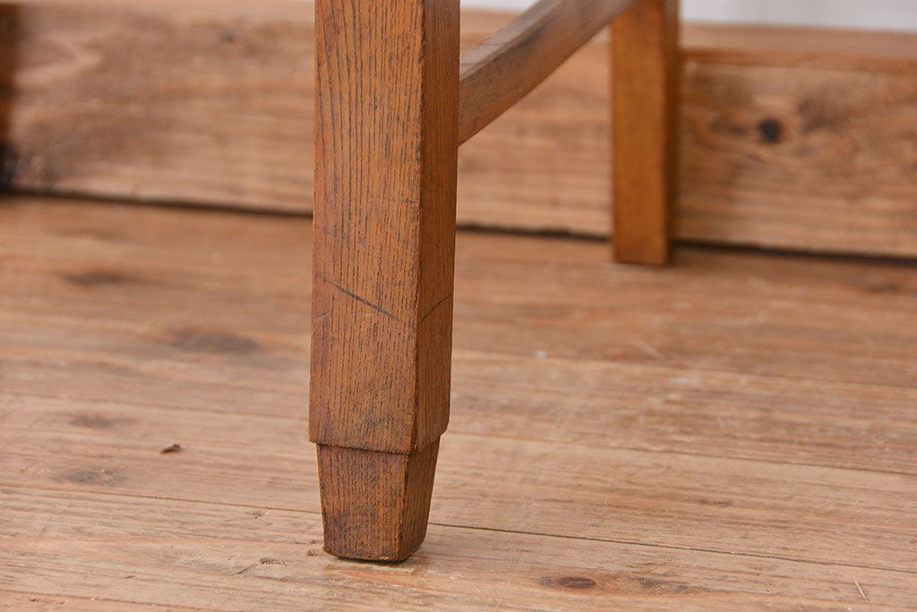 レトロ家具　昭和レトロ 古い欅材のシンプルな椅子(2)(チェア、イス)