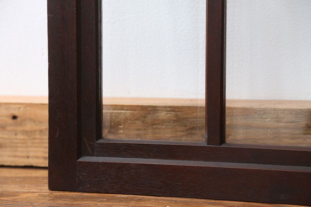 アンティーク 古い洋館の上質な面取りガラス扉(窓)
