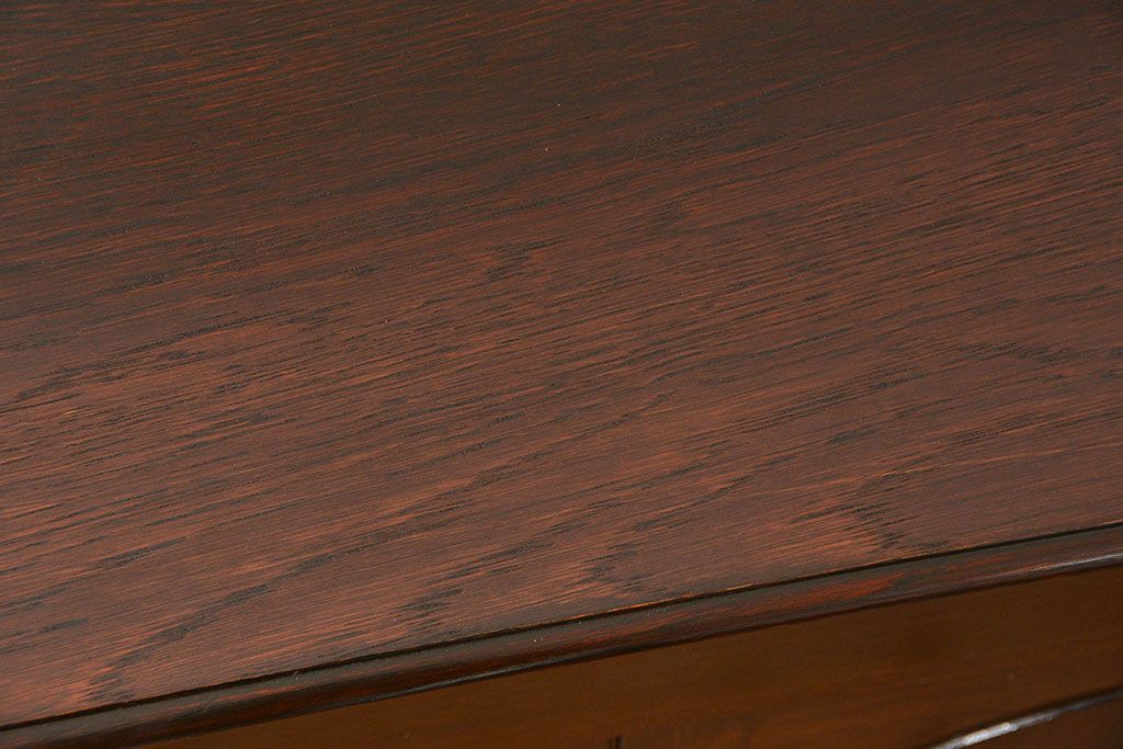 アンティーク家具　イギリスアンティーク 　オーク材の美しいミラーチェスト(サイドボード、ドレッシングチェスト)