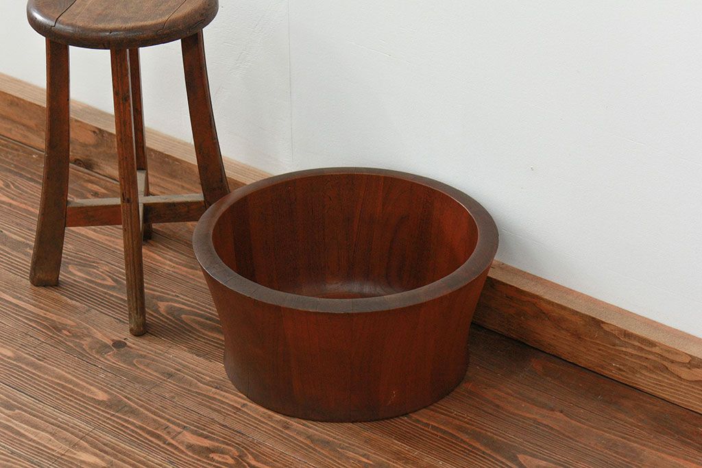 デンマーク　ニッセン社製　1960年〜70年代　チーク材の桶(ボール、ボウル)