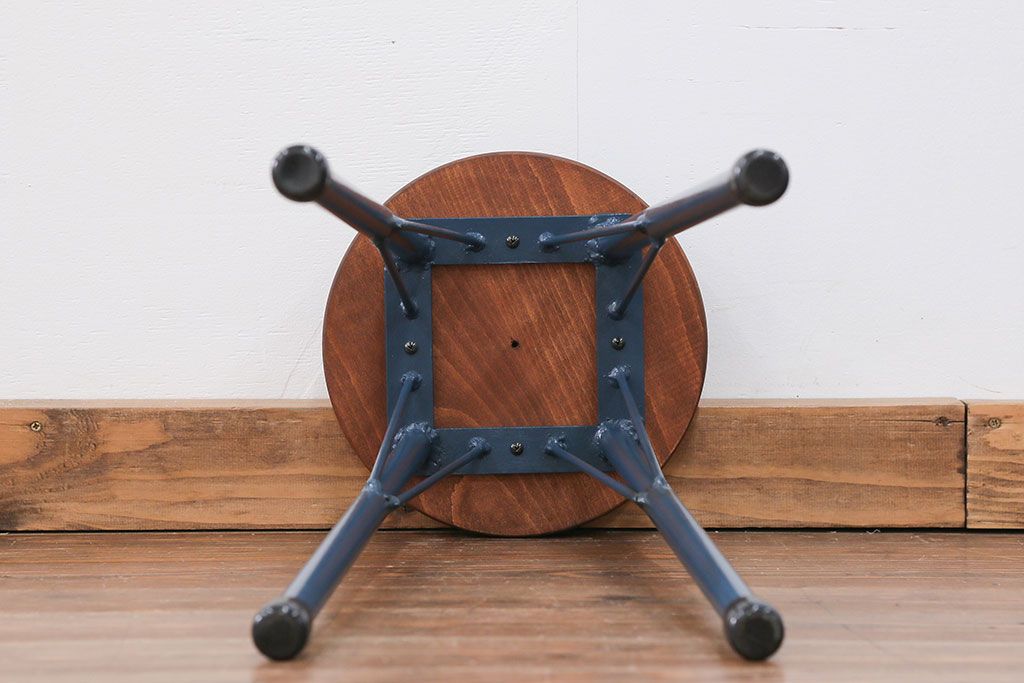 ラフジュ工房オリジナル　アイアンペイントハイスツール(1)(丸椅子、丸イス)