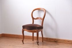アンティーク家具　フランスアンティーク　マホガニー材!上質なバルーンチェア(2)(椅子・イス)
