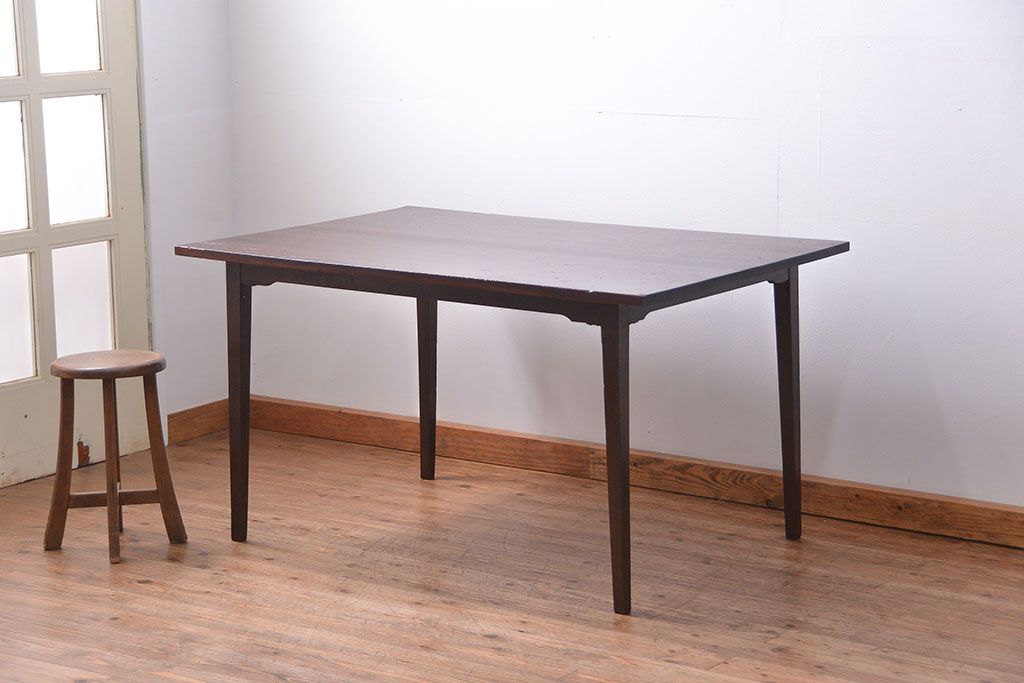 レトロ家具　昭和レトロ シンプルなダイニングテーブル(机、作業台)