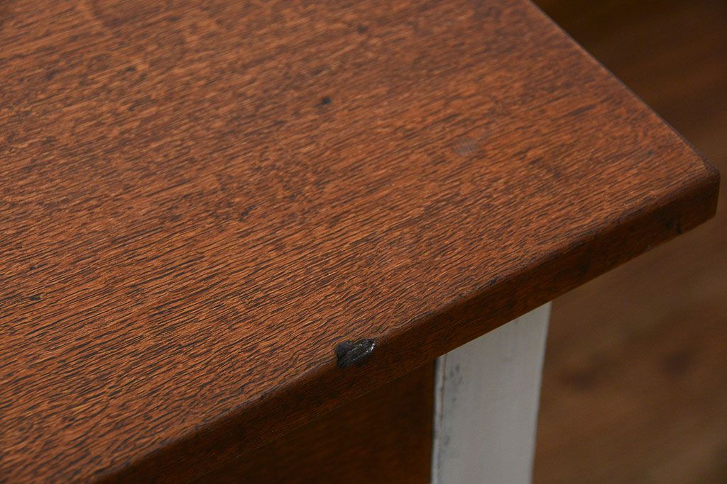 アンティーク家具　アンティークペイント かわいい片袖机(テーブル、デスク、在宅ワーク、在宅用)