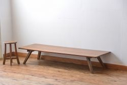 アンティーク家具　アンティーク 折り畳み式の横長テーブル(9)(作業台、机、裁ち板)