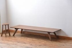 アンティーク家具　アンティーク 折り畳み式の横長テーブル(10)(作業台、机、裁ち板)