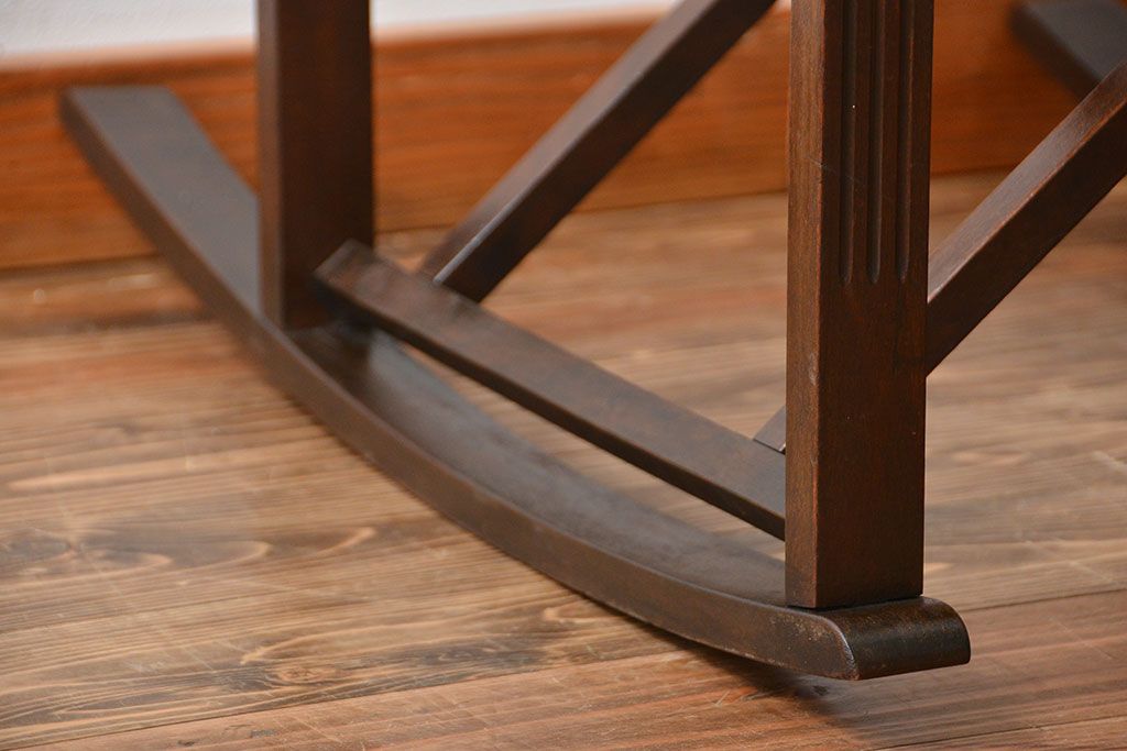 アンティーク家具　和製アンティーク　日本楽器(山葉・ヤマハ)文化椅子　折り畳み式ロッキングチェア(2)