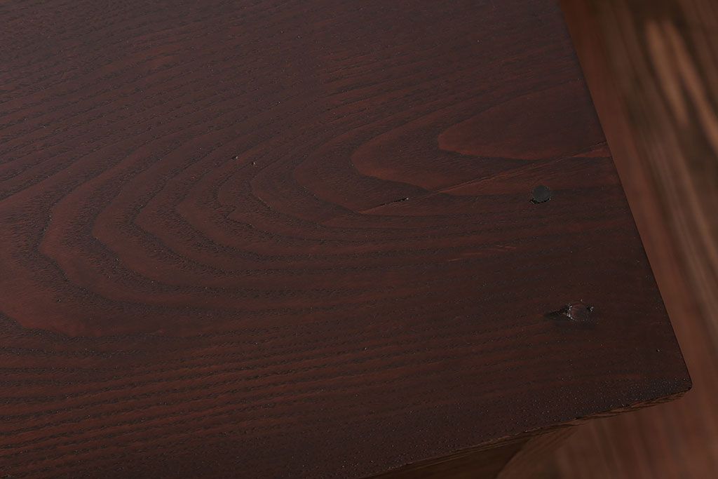 アンティーク家具　和製アンティーク　総栗材の小ぶりで上品な片袖机(デスク)