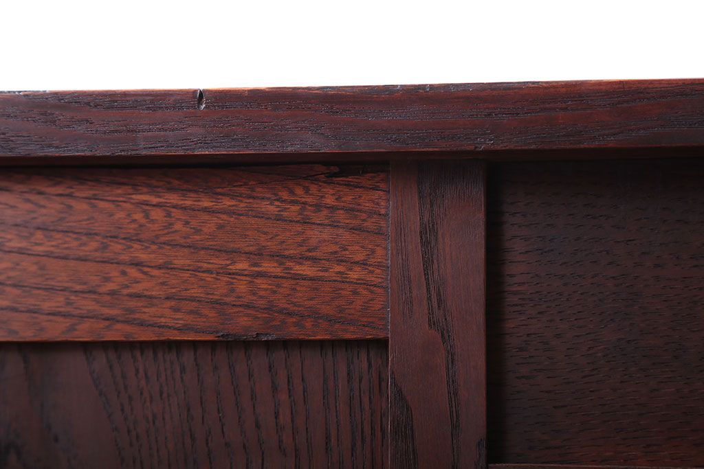 アンティーク家具　和製アンティーク　総栗材の小ぶりで上品な片袖机(デスク)