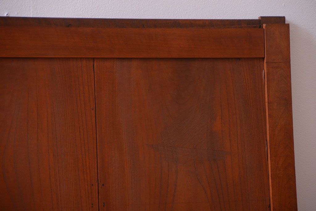 和製アンティーク　古い欅材の上質な引き戸2枚セット(2)