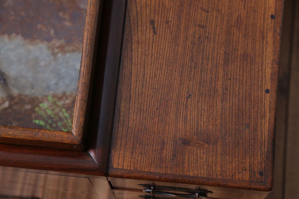 アンティーク雑貨　古民具・骨董　木目が美しい欅材の長火鉢